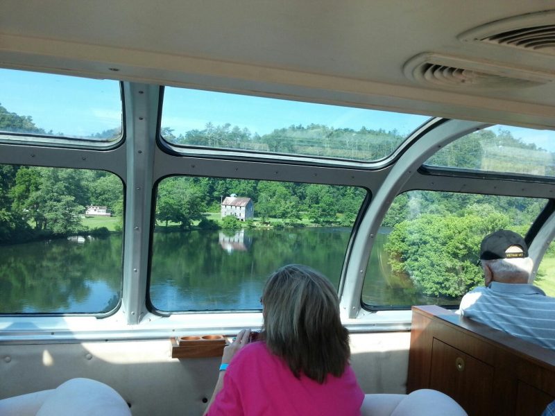 Trains used for the Hiwassee River Rail Adventure are pulled along the track at up to 20 miles per hour by historic 1950s-era diesel locomotives. (Photo: Tennessee Overhill Heritage Association)